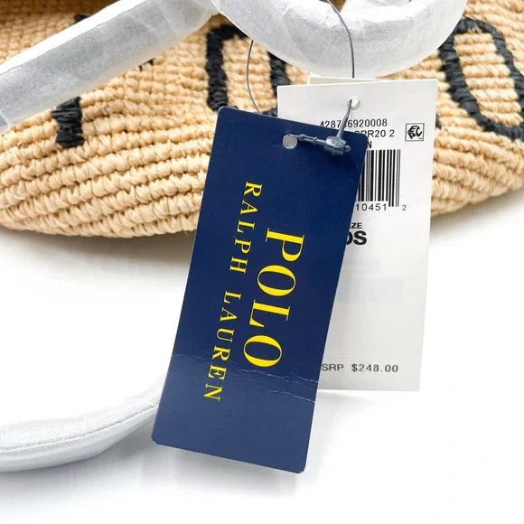 SOLD-POLO Ralph Lauren Raffia Tote Bag - Picture 9 of 11